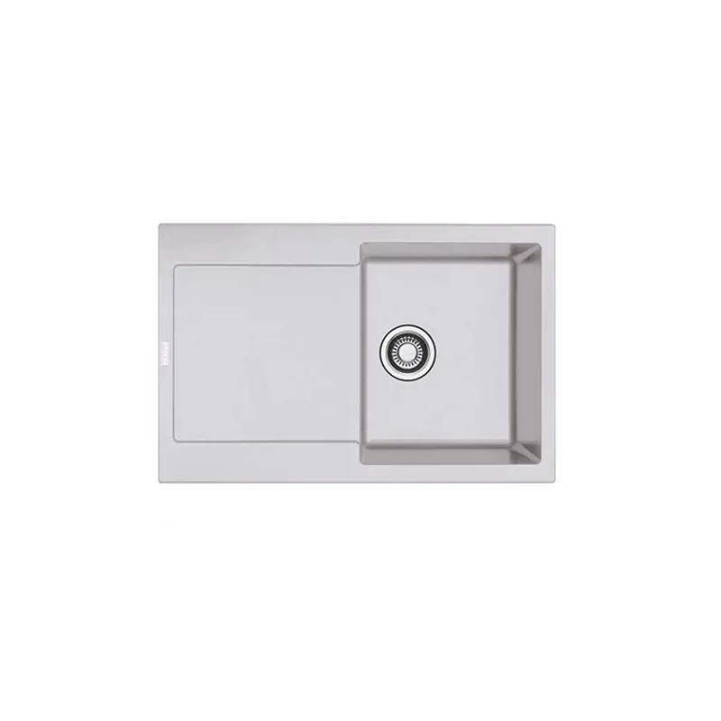 Evier à encastrer 1 bac FRANKE Maris Fragranit avec vidage manuel 78 x 50 cm Platinium