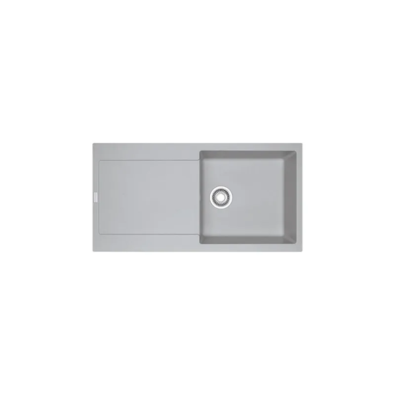 Evier à encastrer 1 bac FRANKE Maris Fragranit avec vidage manuel 97 x 50 cm Platinium