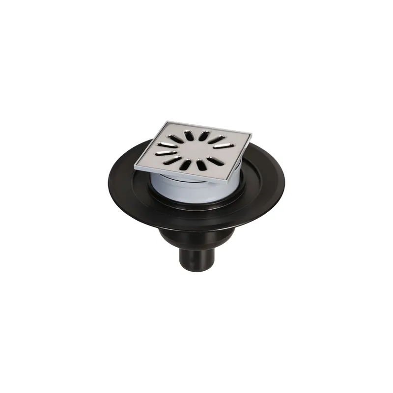 Bonde de douche sortie verticale WEDI avec grille carrée