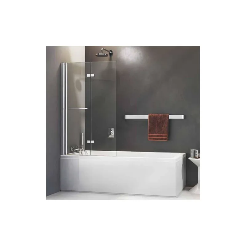 Paroi baignoire Epure Jacuzzi - verre transparent - profilé blanc