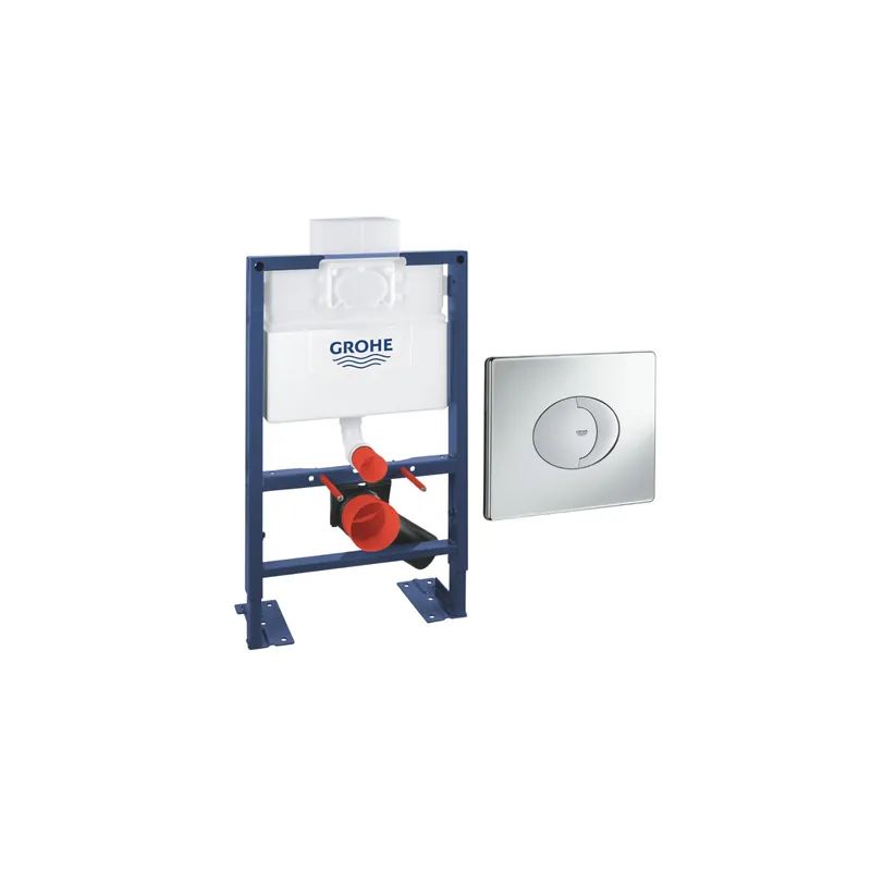 Bâti-support WC hauteur réduite GROHE Rapid SL avec plaque de commande