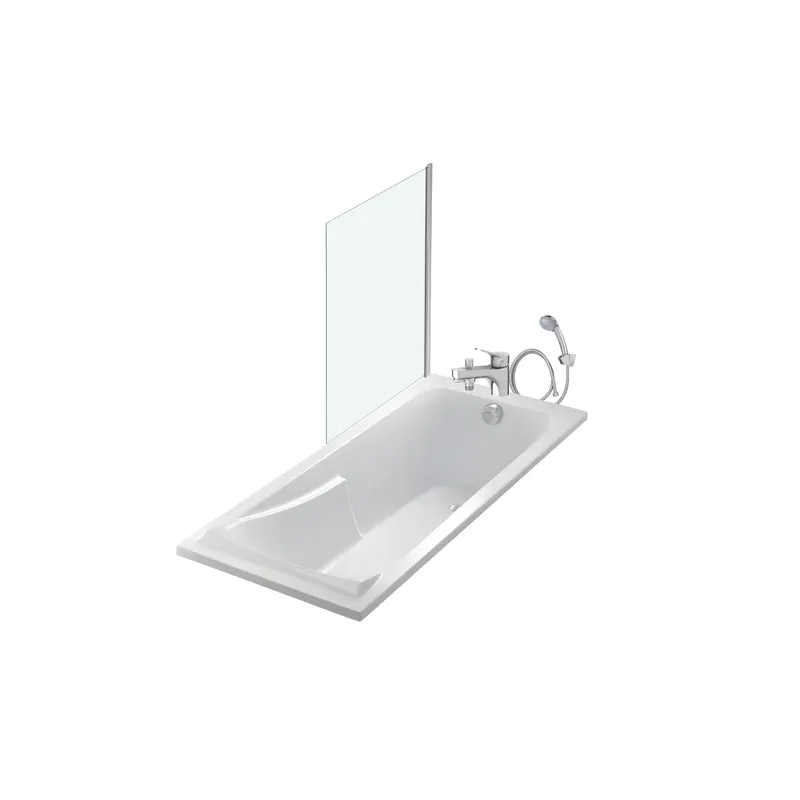Baignoire JACOB DELAFON Corvette + mitigeur monotrou + pare bain