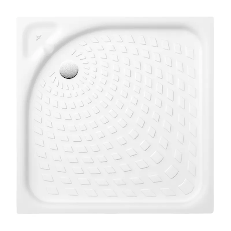 Receveur 80 x 80 VILLEROY ET BOCH O Novo ceramique carré blanc angle
