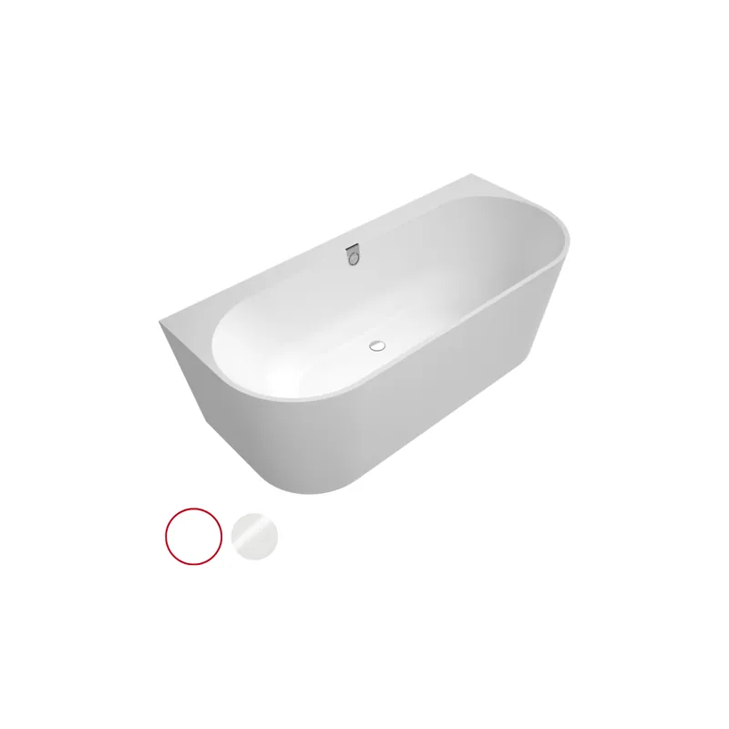 Baignoire semi-îlot murale VILLEROY ET BOCH Oberon 2.0 quaryl
