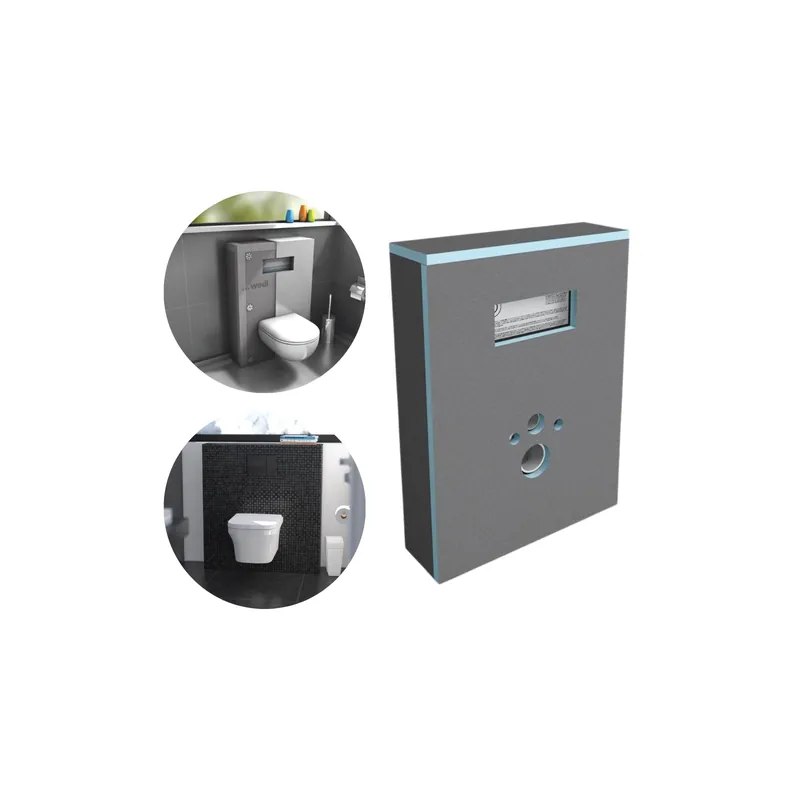 Habillage de bâti-support à carreler WEDI I-Board pour WC suspendu avec revêtement décoratif