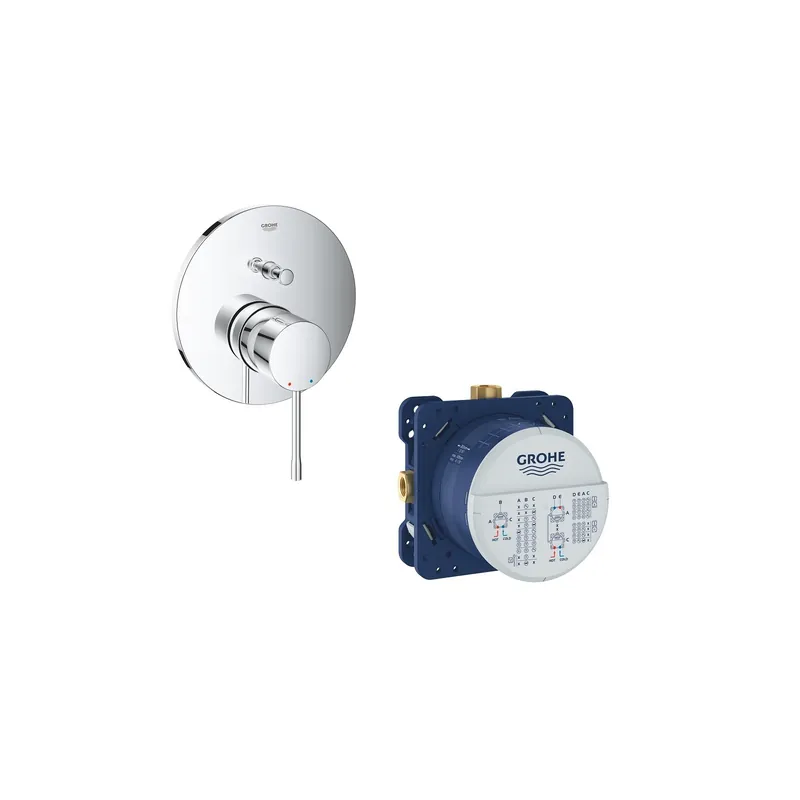 Façade robinet encastré mécanique 2 sorties GROHE Essence + corps