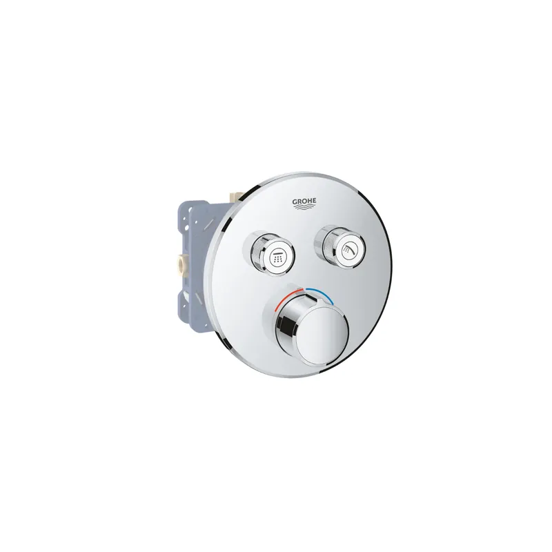 Façade robinet encastré thermostatique 2 sorties GROHE Grohtherm + corps