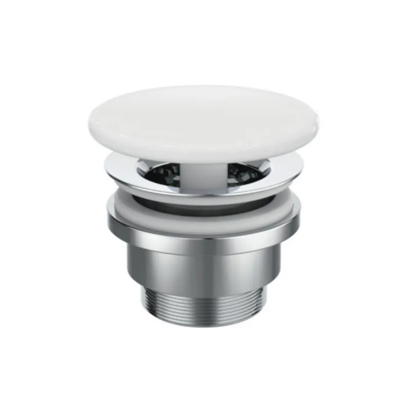 Bonde clic Ideal Standard Universal avec recouvrement en céramique blanc soyeux mat