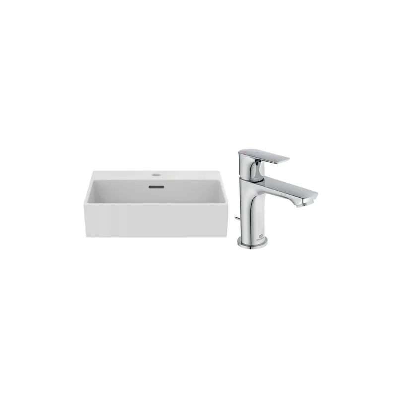 Pack Vasque 50x40 Ideal Standard Extra avec trop plein avec Mitigeur Connect Air