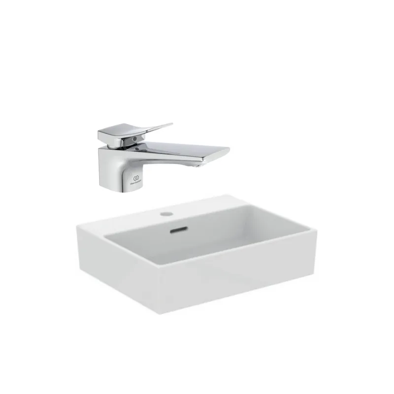 Pack Vasque 50x40 Ideal Standard Extra avec trop plein + Mitigeur Conca couleur