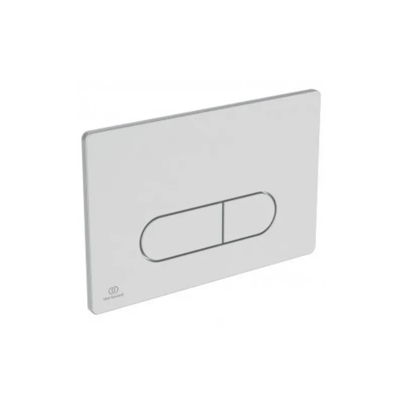Plaque de commande carrée Ideal Standard Oleas , double flux, mécanique Blanche