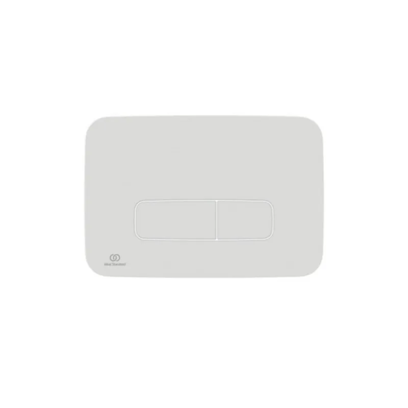 Plaque de commande ronde Ideal Standard Oleas , double flux, mécanique, Blanche