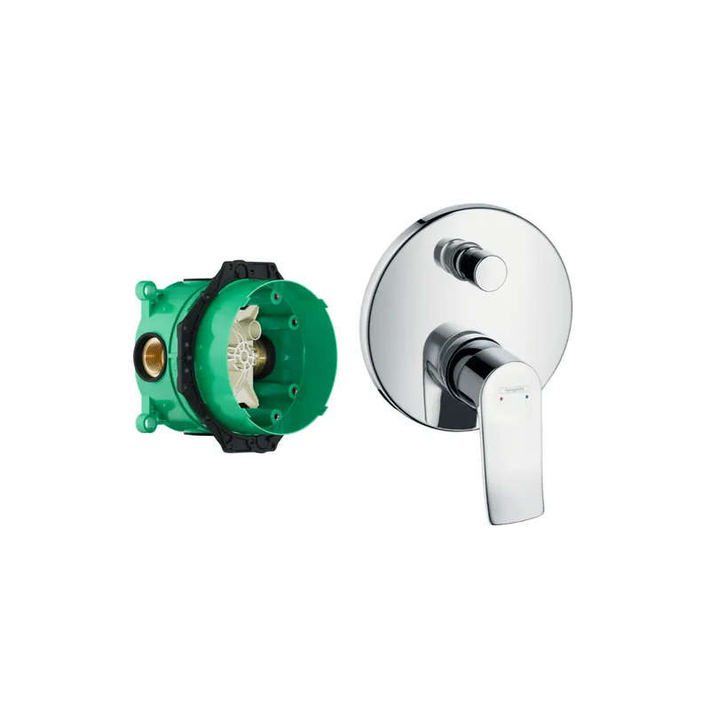 Façade robinet encastré mécanique 2 sorties HANSGROHE Metris rond + corps