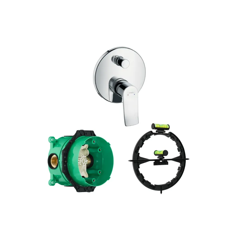 Façade robinet encastré mécanique 2 sorties HANSGROHE Metris + corps