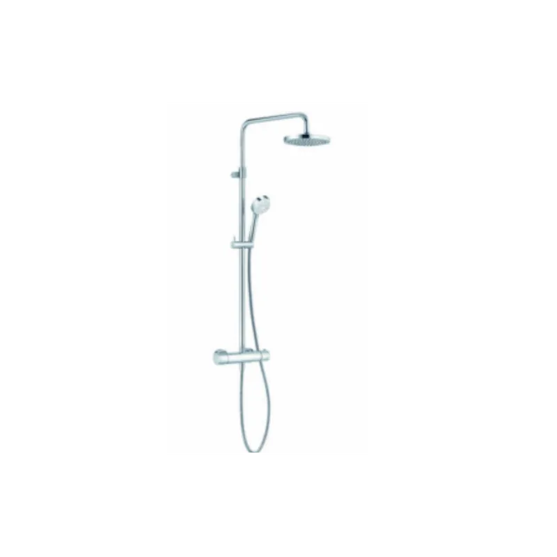 Colonne Aquatica chromée ronde thermostatique Kinedo