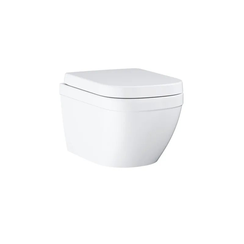 Pack WC suspendu sans bride GROHE Euro Ceramic avec abattant frein de chute déclipsable