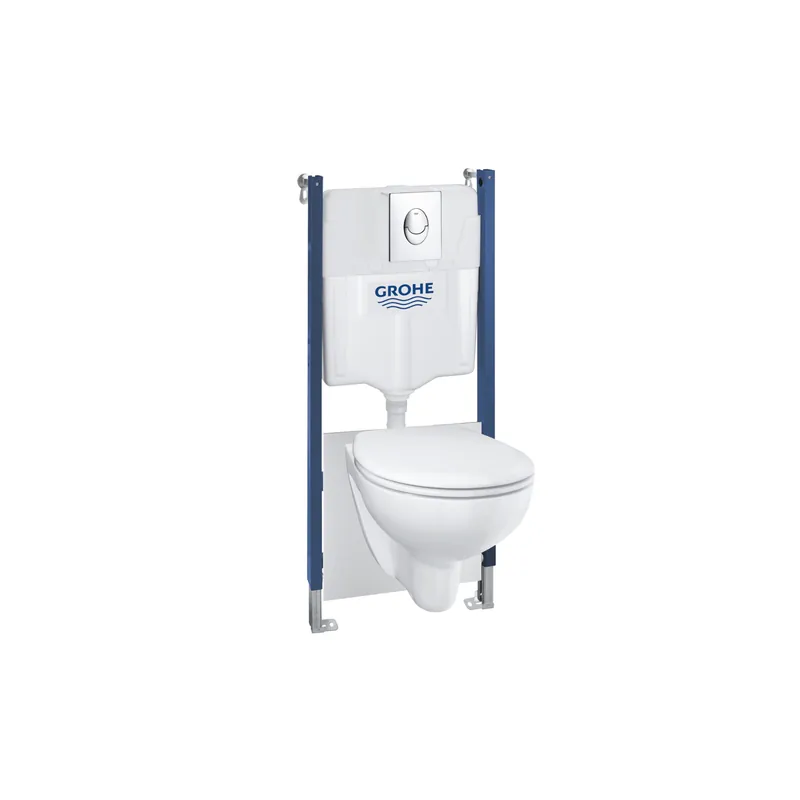 Pack WC suspendu compact GROHE Solido + bâti support + plaque