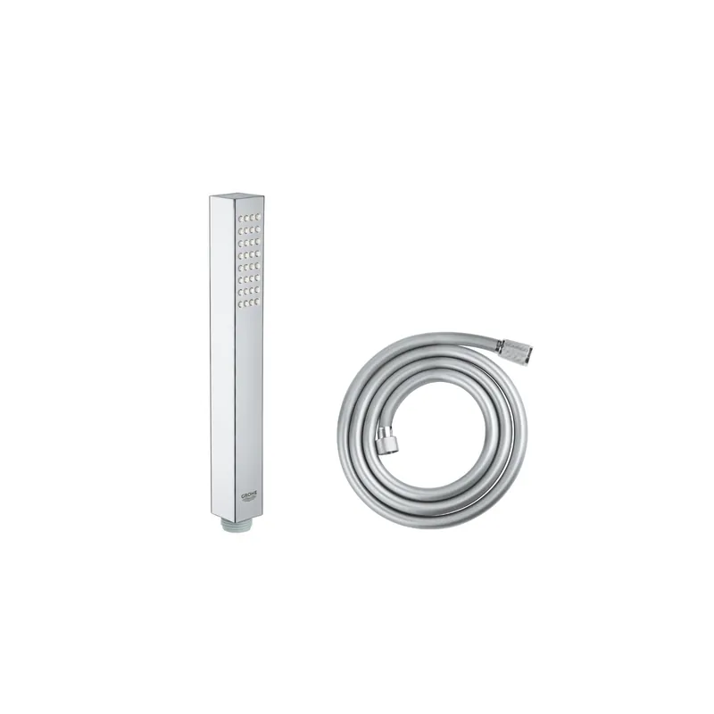 Douchette 1 jet GROHE Vitalio Joy Cube Stick chromé avec flexible de douche VitalioFlex Comfort 1750