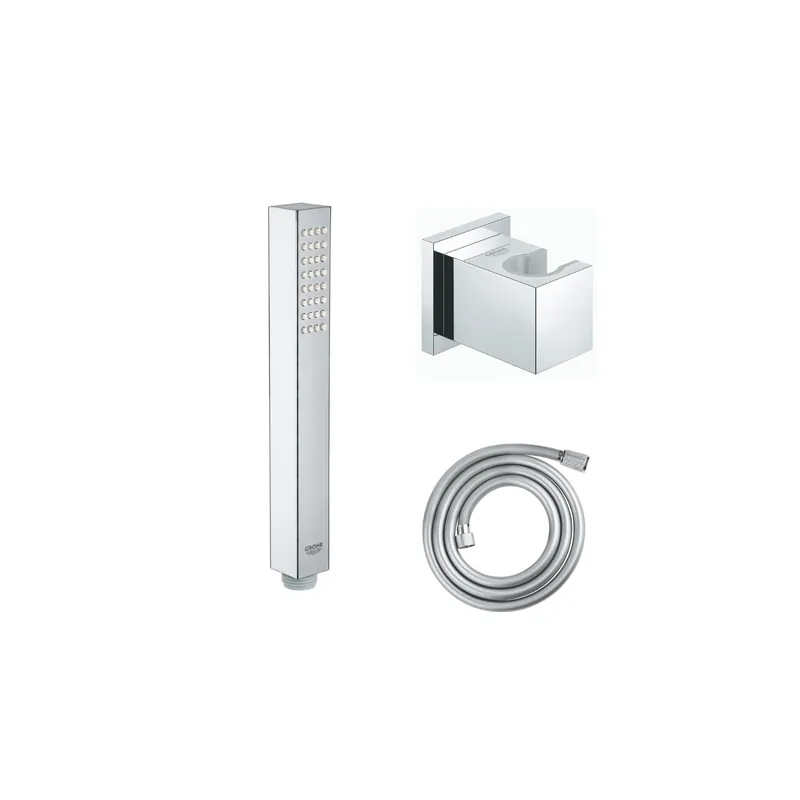 Douchette GROHE Vitalio Joy Cube Stick 1 jet avec flexible1750 + support mural cube