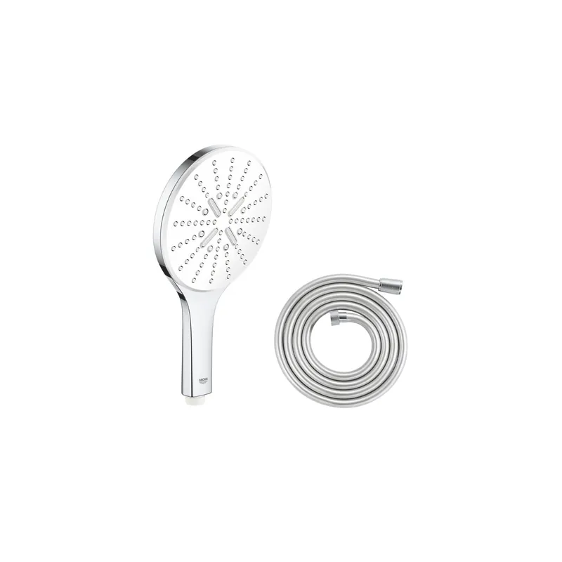 Douchette Grohe Vitalio 3 jets Smartactive chromé avec flexible 2000