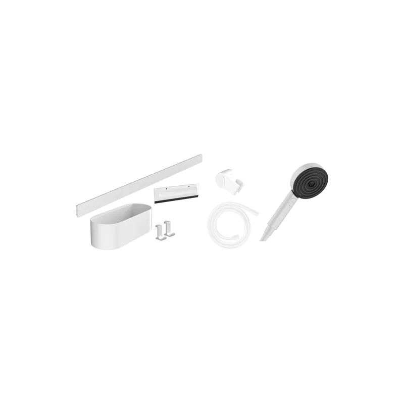 Ensemble d‘accessoires de douche sans thermostatique HANSGROHE WallStoris blanc mat