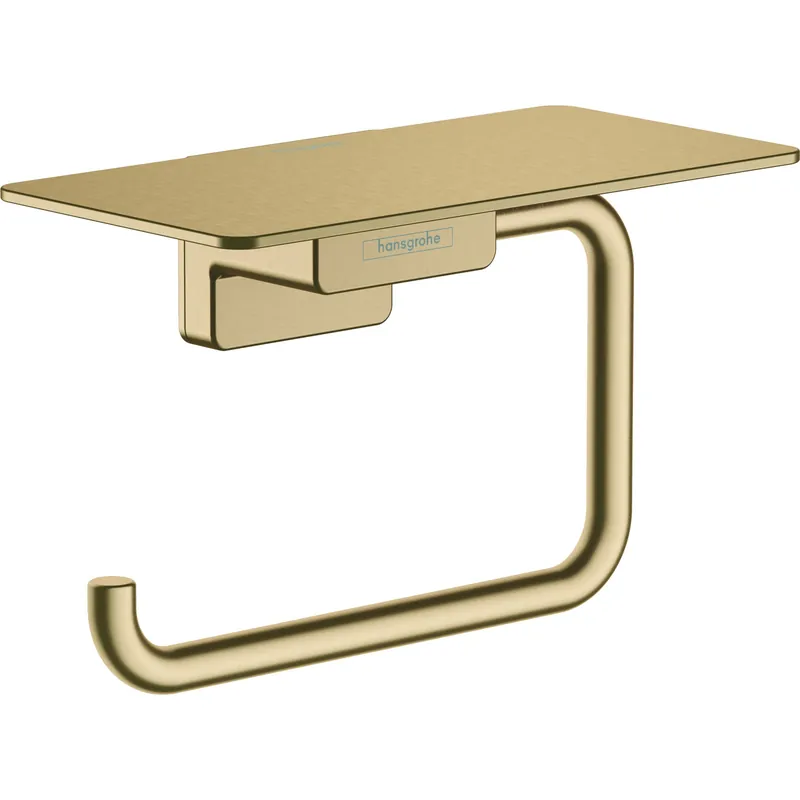 Porte-papier WC avec tablette bronze brossé Hansgrohe AddStoris