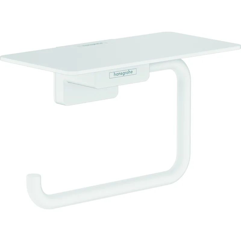 Porte-papier WC avec tablette blanc mat Hansgrohe AddStoris