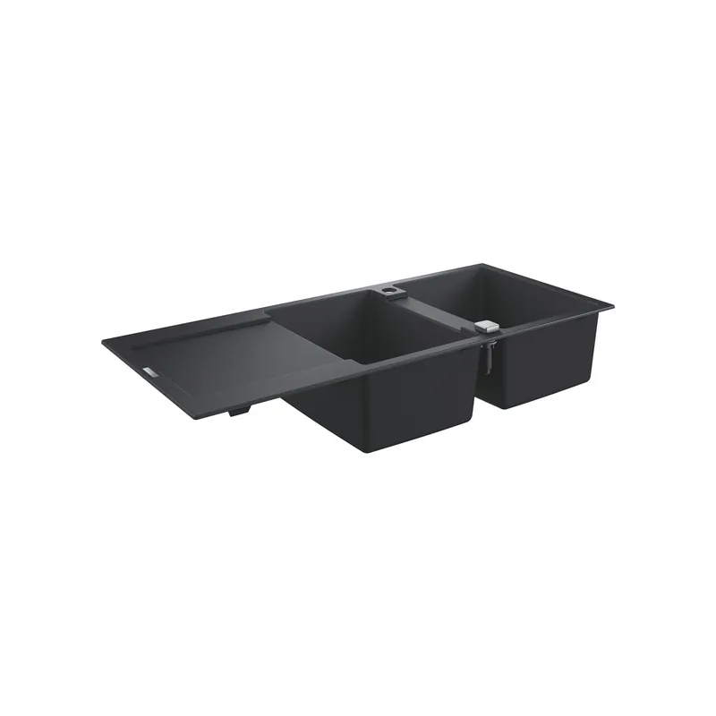Evier 2 cuves quartz composite avec égouttoir K500 GROHE
