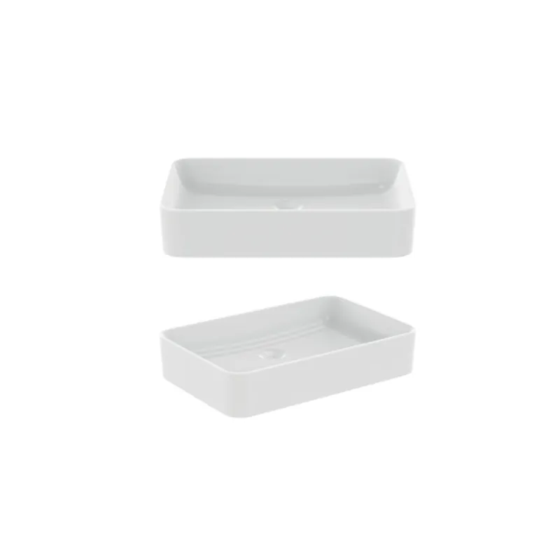 Vasque à poser rectangulaire Ideal Standard Conca 60 cm blanche + Vasque à poser rectangulaire Ideal Standard Conca 60 cm blanch