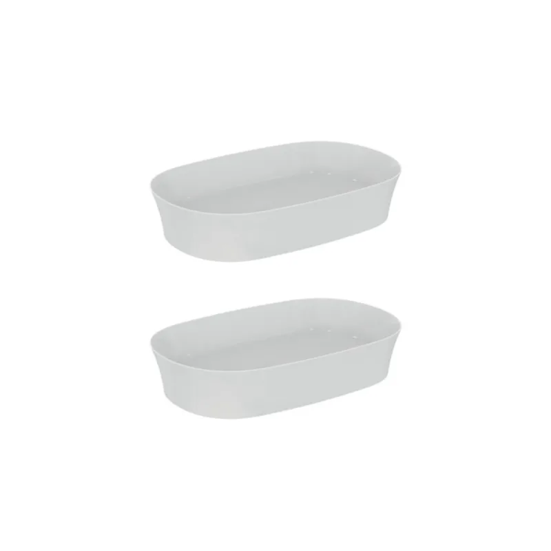 Lot de 2 vasques ovale 60x38 cm IDEAL STANDARD Ipalyss sans bonde blanc