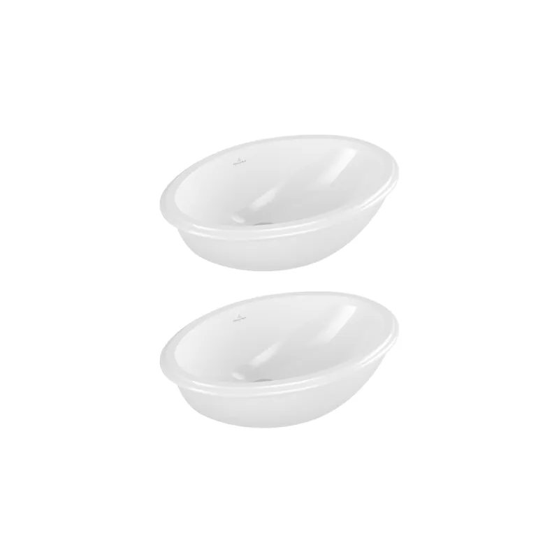 Lot de deux vasques VILLEROY ET BOCH à encastrer par-dessous Evana