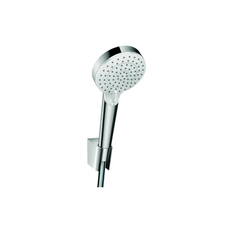 Pommeau de douche HANSGROHE Crometta EcoSmart Vario support et flexible 160 cm blanc/chromé