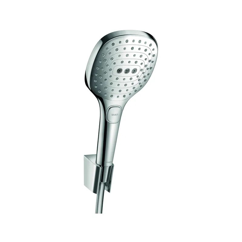 Pommeau de douche HANSGROHE Raindance Select E 120 3 jets support et flexible 125 cm chromé