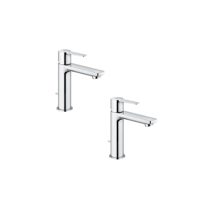Lot de 2 mitigeurs lavabo GROHE Lineare S sans tirette