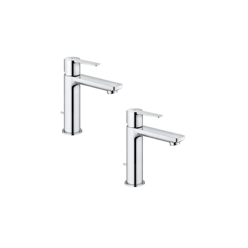 Lot de 2 mitigeurs lavabo GROHE Lineare S avec tirette