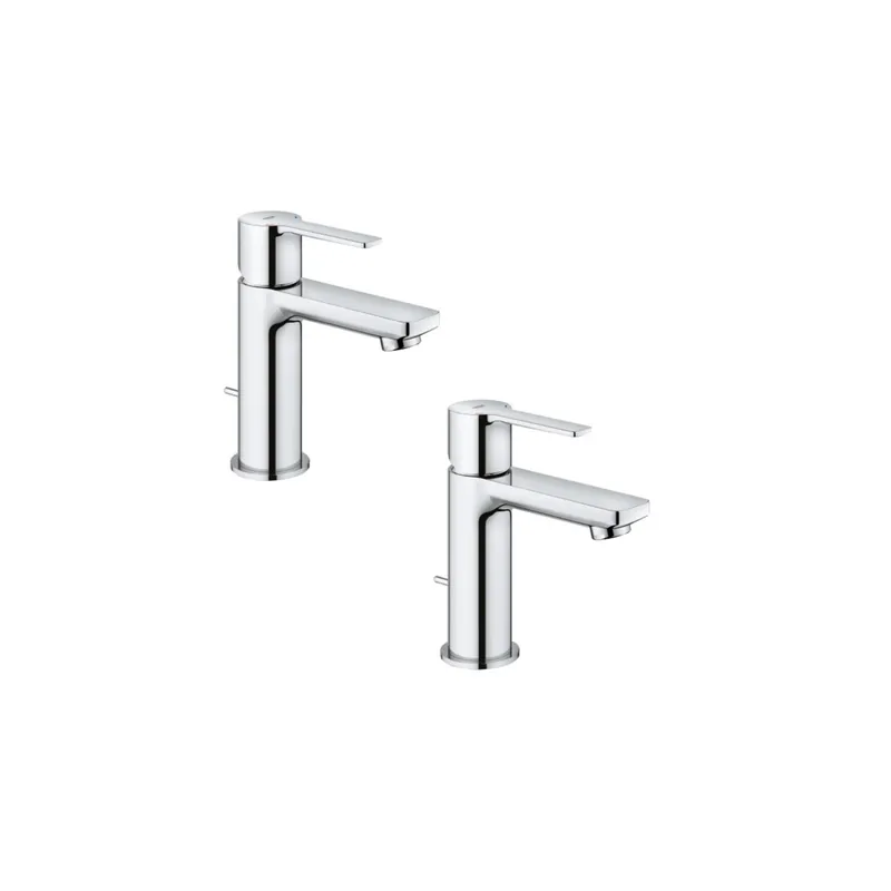 Lot de 2 mitigeurs lavabo GROHE Lineare XS avec tirette