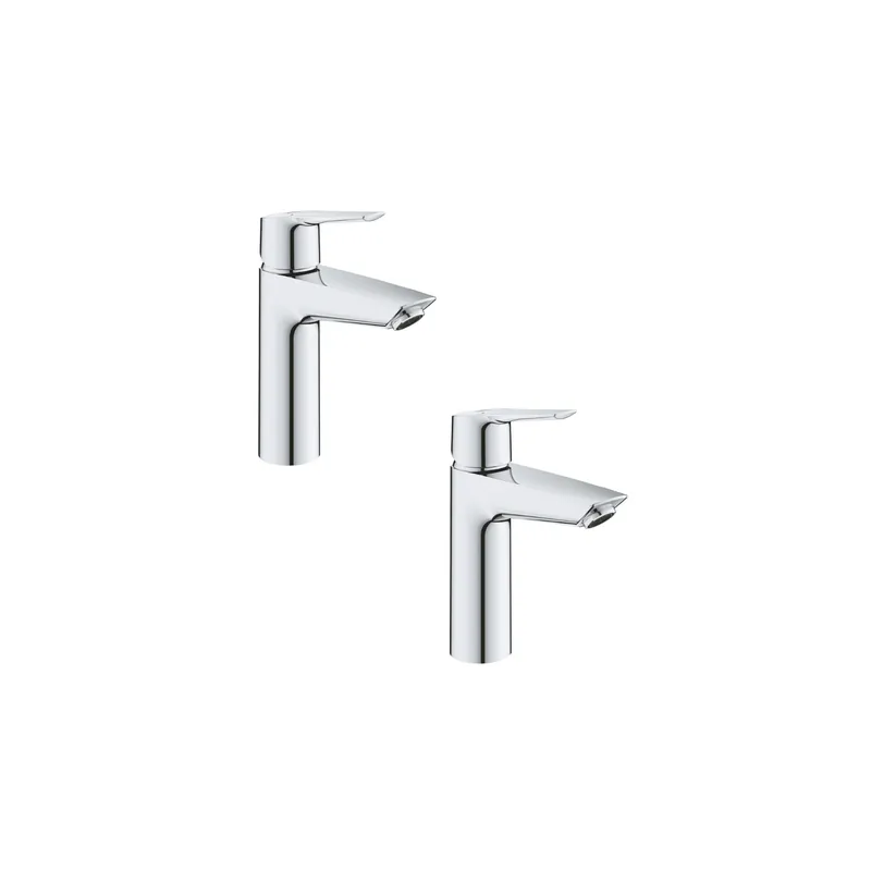 lot de 2 Mitigeur de lavabo Grohe Start 2021 avec vidage Push-Open chrome taille M