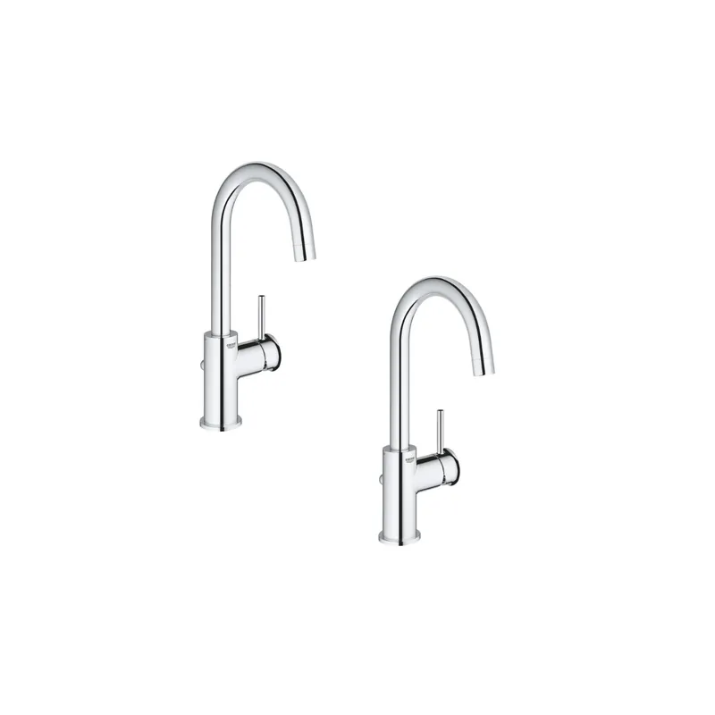 Lot de 2 mitigeurs lavabo GROHE Start Classic taille L chromé