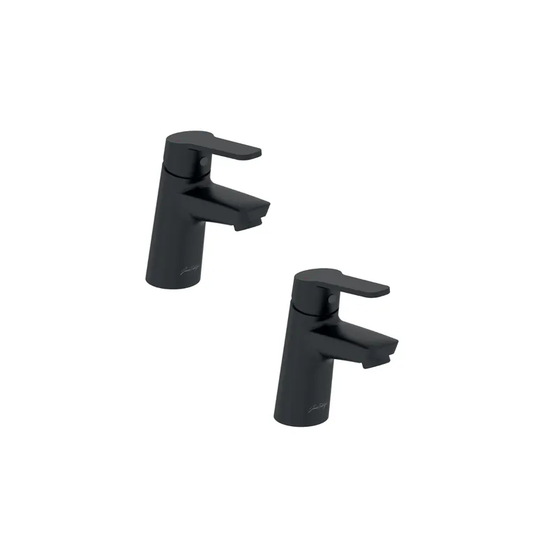 Lot de 2 mitigeurs lavabo JACOB DELAFON Aimé avec vidage noir