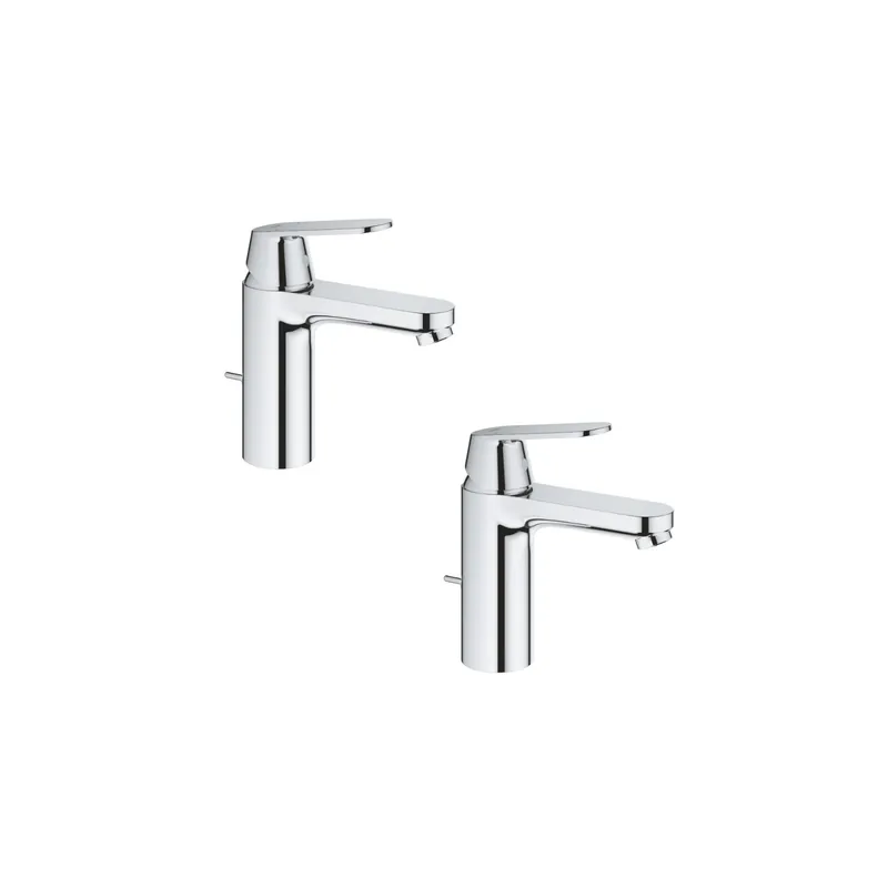 Lot de 2 mitigeurs lavabo GROHE Eurosmart Cosmopolitan M Chromé