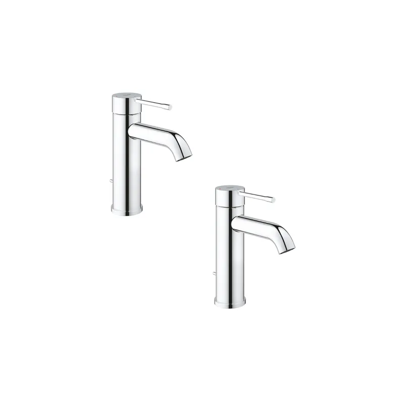 Lot de 2 mitigeurs lavabo GROHE Essence New S ouverture eau froide au centre