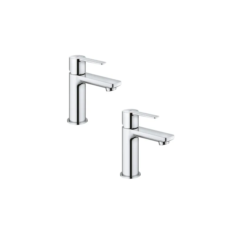 Lot de 2 mitigeurs lavabo GROHE Lineare XS sans tirette