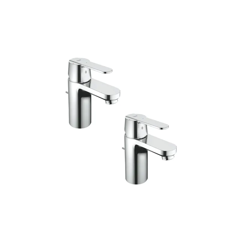 Lot de 2 mitigeurs lavabo Grohe Get Quickfix Taille S avec tirette