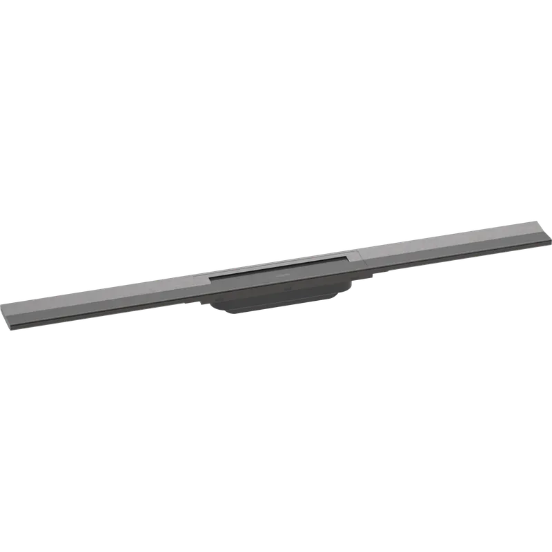 Caniveau de douche découpable 80 cm HANSGROHE RainDrain Flex montage libre noir chromé brossé