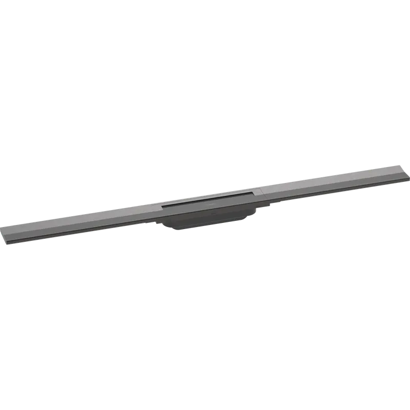 Caniveau de douche découpable 90 cm HANSGROHE RainDrain Flex montage libre noir chromé brossé