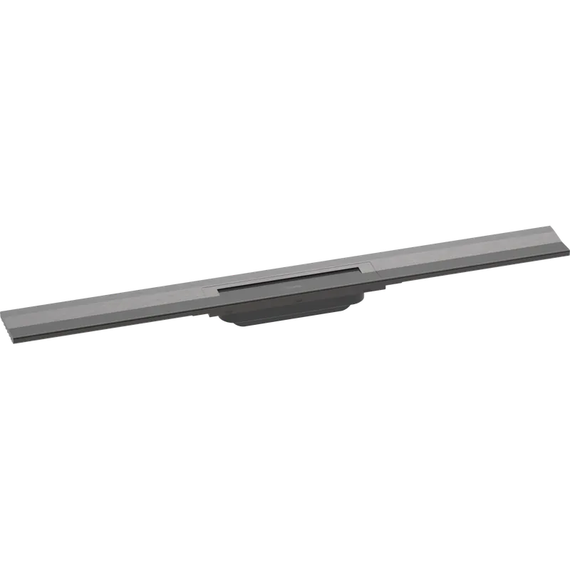 Caniveau de douche découpable 80 cm HANSGROHE RainDrain Flex montage mural noir chromé brossé