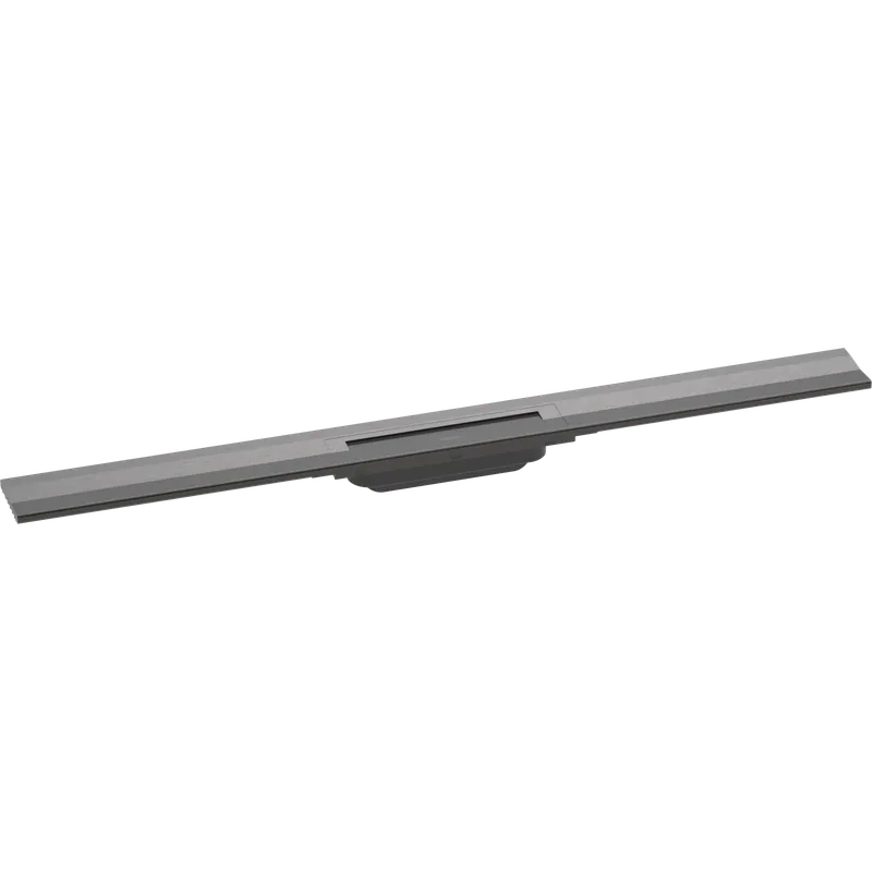 Caniveau de douche découpable 90 cm HANSGROHE RainDrain Flex montage mural noir chromé brossé
