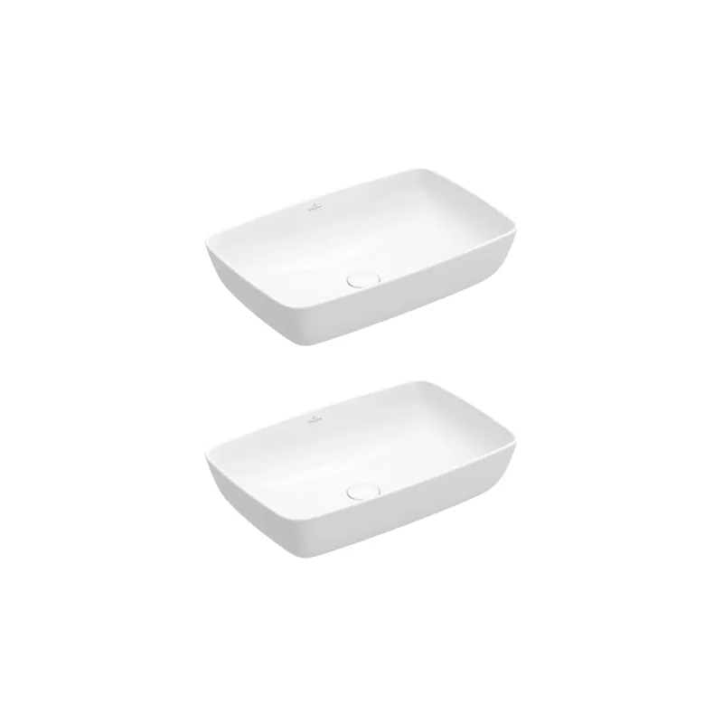 Lot de deux vasques rectangles à poser VILLEROY ET BOCH Artis
