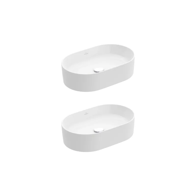 Lot de deux vasques à poser ovale VILLEROY ET BOCH Collaro