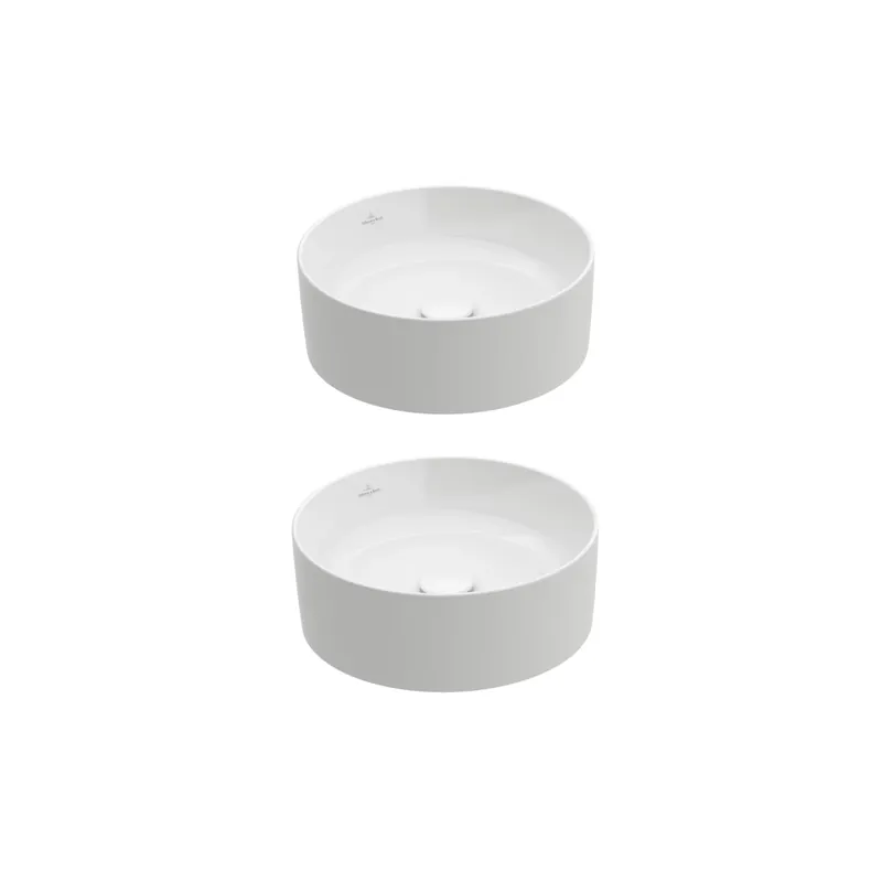 Lot de deux vasques à poser rondes VILLEROY ET BOCH Collaro